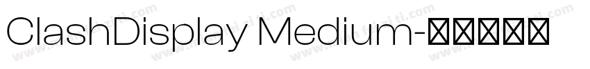 ClashDisplay Medium字体转换